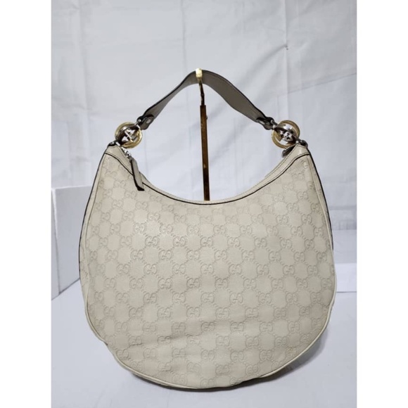 Authentic GUCCI Guccissima Medium GG Twins Hobo Bag Off White - Picture 16 of 16